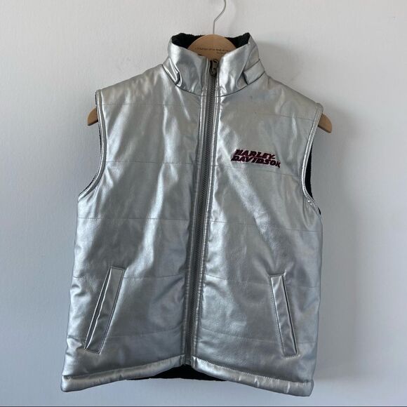 HARLEY Davidson reversible silver vest - Picture 2 of 11